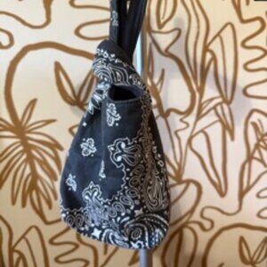 Yaito Paisley Handle Knot Bag (Black)